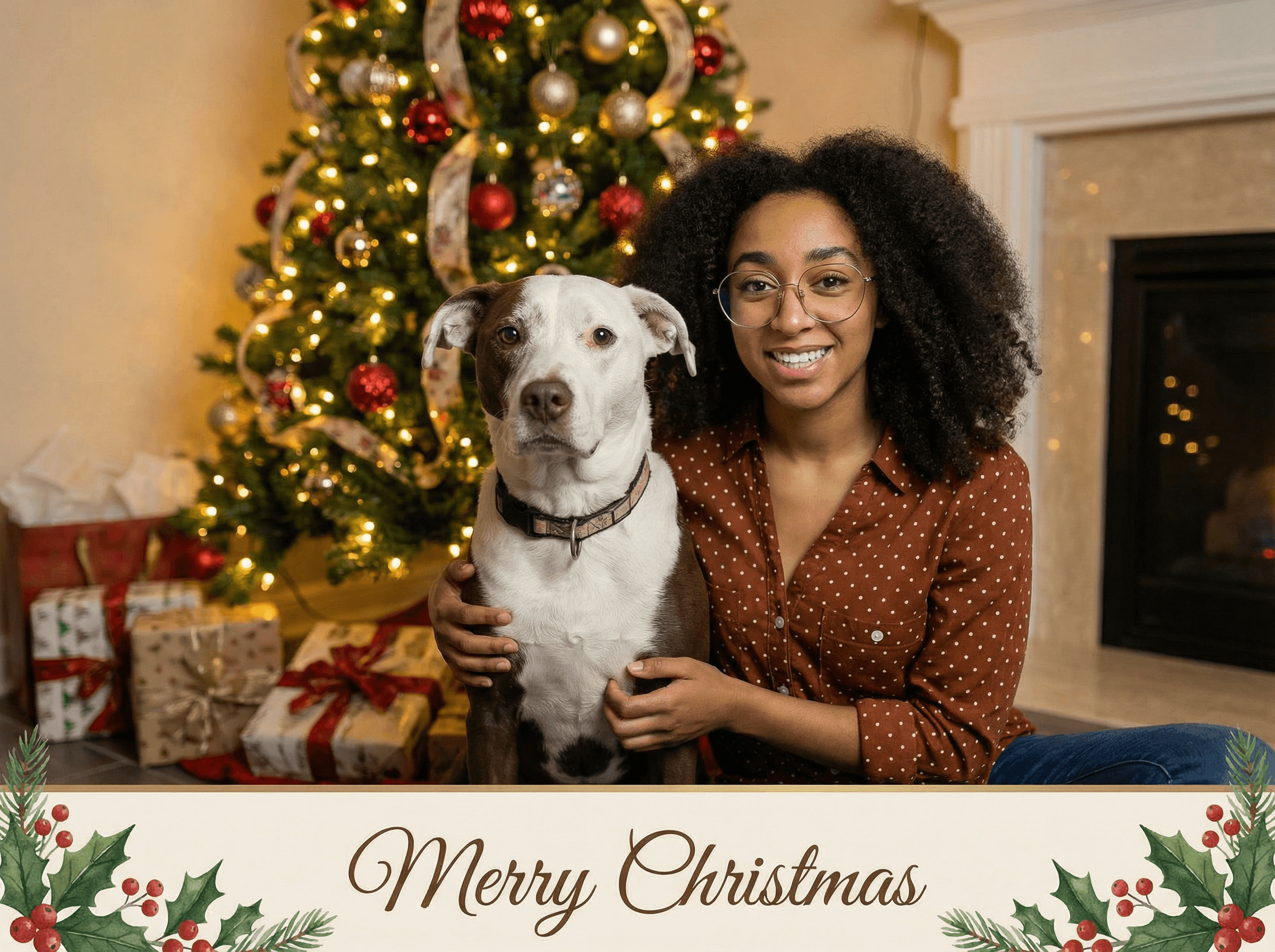 Example Kringle Studio Christmas card - Premium printed holiday greeting