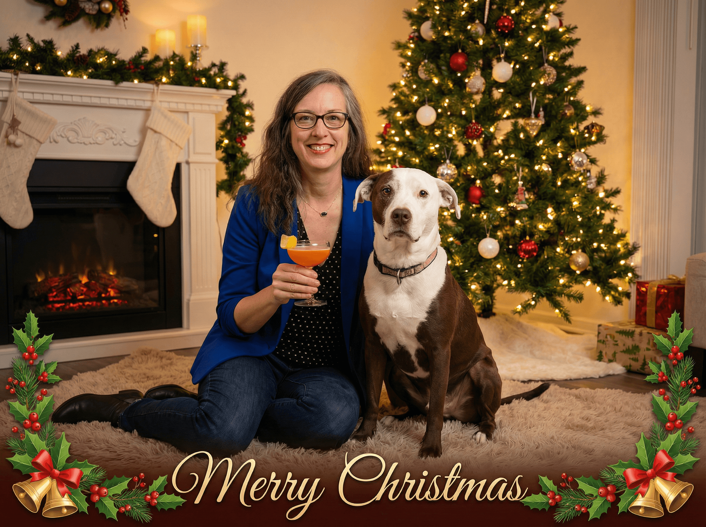 Final AI-generated Christmas photo with Santa